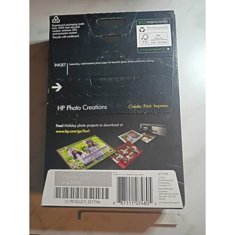 HP Advanced Photo Paper Glossy 4x6 125 Sheets Inkjet Printer SF779A